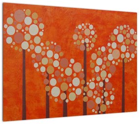 Obraz - Pomarańczowy las (70x50 cm)