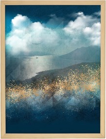 Obraz Impression 30x40cm gold&amp;navy