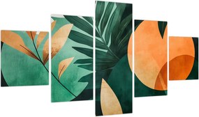 Obraz - Geometryczne motywy naturalne (125x70 cm)