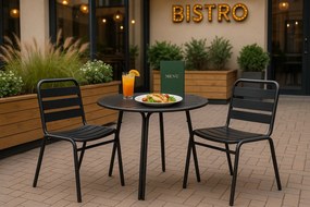 Metalowe krzesło bistro RENO, 1+1 GRATIS, do użytku zewnętrznego, zielony