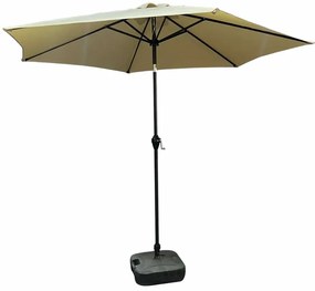 Beżowy parasol ogrodowy z regulacją kąta nachylenia - Ancor