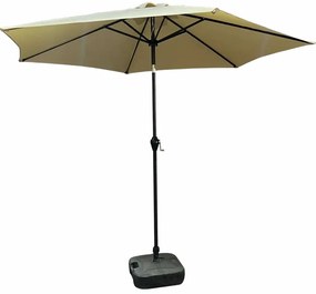 Beżowy parasol ogrodowy z regulacją kąta nachylenia L5-Z00