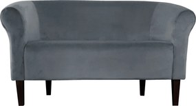 Sofa Milo tkanina Welur wygodna sofa tapicerowana do salonu i poczekalni : Kolor nogi - Venge, Kolor tkaniny - VELVET - BL14, Typ tkaniny - Velvet, Wysokość nogi - 20 cm