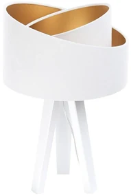 Lampa stołowa GEMSTONE biała/złota/biała BPS KONCEPT