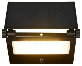 Lampa zewnętrzna ścienna LED z czujnikiem ruchu solarna (wysokość 17,5 cm) Moura – Trio