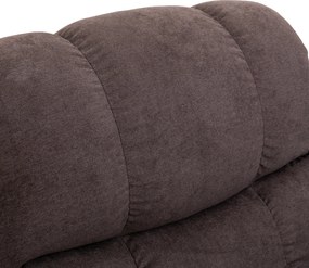 HOMCOM Fotel masujący z funkcją wstawania i ogrzewania regulowany kąt nachylenia z pilotem plusz brązowy | Aosom PL