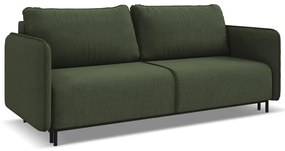 Zielona rozkładana/ze schowkiem sofa 226 cm Luana – Makamii