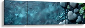Obraz - Kamienie w kształcie serca (170x50 cm)