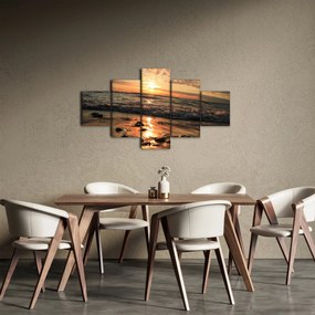 Obraz - Zachód słońca nad oceanem (125x70 cm)