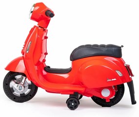Baby Mix Elektryczny motocykl dla dzieci Vespa, czerwony