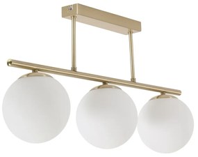 Lampa sufitowa w biało-złotym kolorze ze szklanym kloszem ø 14 cm Mahala – Kave Home