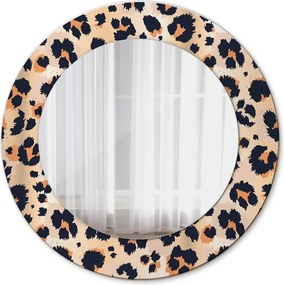 Lustro z nadrukiem okrągłe Dziki wzór