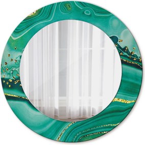 Lustro z nadrukiem dekoracyjne okrągłe Agat jaspis marmur