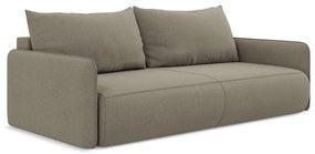 Beżowa rozkładana/ze schowkiem sofa 216 cm Nanea – Makamii