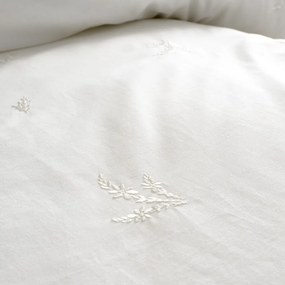 Biała bawełniana pościel dwuosobowa 200x200 cm Lottie Floral Embroidery – Bianca
