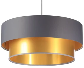 Lampa wisząca DOUBLE GRAY 60 szara/złota BPS KONCEPT