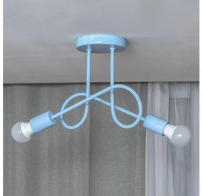 Lampa natynkowa OXFORD 2xE27/15W/230V niebieska