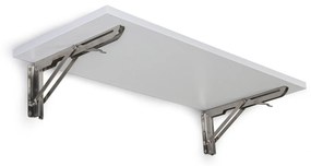 Składana półka, 800 x 420 mm, biała
