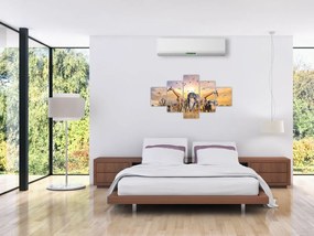 Obraz - Afrykańskie zwierzęta (125x70 cm)