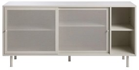 Szara metalowa komoda z drzwiami przesuwnymi 160x75x47 cm Veep – Unique Furniture