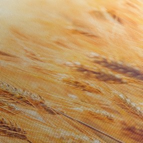 Obraz - pole z ziarnami (z zegarem) (90x30 cm)
