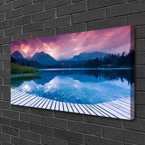 Obraz na płótnie Krystaliczne Jezioro w Górach