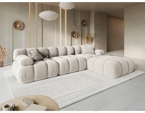 Beżowa aksamitna sofa modułowa 282 cm Bellis – Micadoni