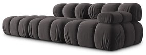 Ciemnoszara aksamitna sofa 282 cm Bellis – Micadoni Home