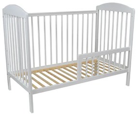 Łóżeczko Dziecięce Tomi XV Tapczanik - Szaro-Białe Drewniane 120x60 cm