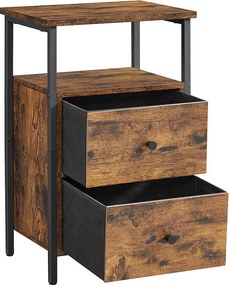 Szafka nocna 38x28x60 cm czarna retro