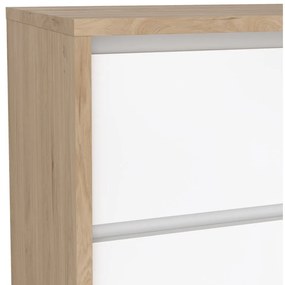 Biało-naturalna komoda w dekorze dębu 80x84x48 cm Next – Tvilum