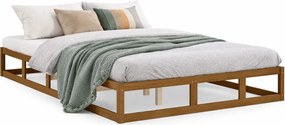 Drewniane łóżko miodowy brąz 120x200 S9-D95
