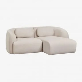 Sofa Modułowy Z Prawym Szezlongiem, 2-częściowy, Z Tkaniny Chenilla Coquette Szenila Kremowy Beż - Sklum