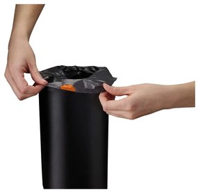 Stalowy kosz na śmieci z pedałem w kolorze matowej czerni 5 l EasyStore Luxe – Joseph Joseph