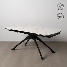 Rozkładany stół z dodatkowym blatem w dekorze marmuru 90x180 cm Rocía – Ixia