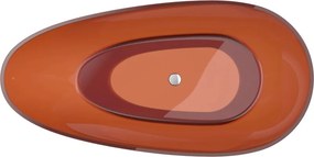Mexen Glass wanna wolnostojąca transparentna 170 x 85 cm, earth, korek chrom - 58061708505