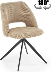 Krzesło tapicerowane K546 beżowe obracane