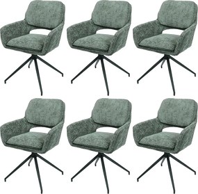 Krzesło do jadalni MCW-N74 (zestaw 6 sztuk),  zielony