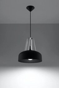 Czarna drewniana lampa wisząca loft - EX516-Casko