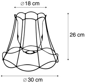 Metalowy klosz czarny 30/26 - Granny Frame