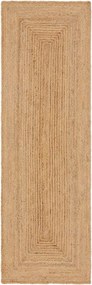 Wąski jutowy dywan Jutta M w jasnobrązowym kolorze