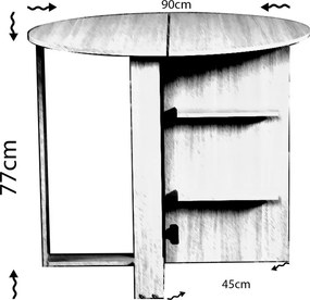 Składany stół jadalniany Middle Caucasian Oak