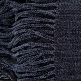 Koc szenilowy CHENILLE granatowy 130x170 cm HOMLA