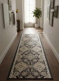 Antracytowy gruby chodnik dywanowy na metry T0-W23