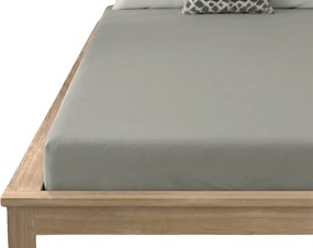 PrzytulneMieszkanie.pl Prześcieradło z mikrofibry MICROVELLE jasnoszare 90x200 cm