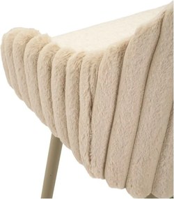 Kremowe tapicerowane hokery zestaw z podłokietnikami 2 szt. (wysokość siedziska 78 cm) Alaska – Mauro Ferretti