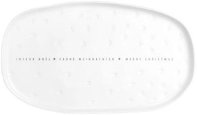 Owalny porcelanowy talerz MERRY CHRISTMAS
