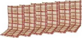 Doppler CLASSIC 9017 - zestaw 6 szt. poduszek na krzesło z wysokim oparciem