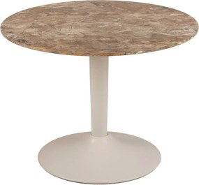 Brązowy okrągły stolik z ceramicznym blatem ø 60 cm Malta – Actona