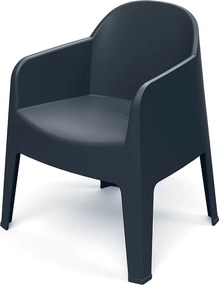 Plastikowe krzesło do ogrodu Milane, z podłokietnikami